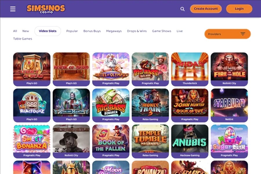 Simsinos Casino : Connexion à votre compte